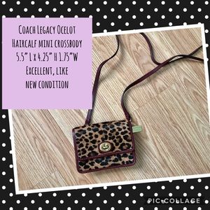 Coach Legacy Ocelot Haircalf mini crossbody